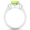 Image 4 : 14KT White Gold 2.02ctw Peridot and Diamond Ring