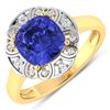 Image 1 : 14KT Yellow Gold 1.99ctw Tanzanite and Diamond Ring