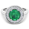Image 2 : 14KT White Gold 1.8ct Zambian Emerald and Diamond Ring
