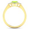Image 4 : 14KT Yellow Gold 1.05ctw Peridot and Diamond Ring