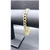 Image 2 : Sharp 24.5 Gram 14 Kt Gold Plate Curb Link Bracelet