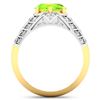 Image 4 : 14KT Yellow Gold 2.3ctw Peridot and Diamond Ring