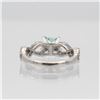 Image 3 : Lab Created Sparkling 2.5 Ct VVS1 Mint Green Moissanite Ring