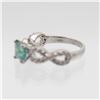 Image 4 : Lab Created Sparkling 2.5 Ct VVS1 Mint Green Moissanite Ring