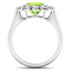 Image 4 : 14KT White Gold 1.85ctw Peridot and Diamond Ring