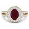 Image 3 : 14KT Yellow Gold 1.5ctw Ruby and Diamond Ring