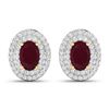 Image 1 : 14KT Yellow Gold 1.12ctw Ruby and Diamond Earrings