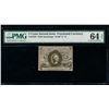 Image 1 : 5 Cent Second Issue Fractional PMG 64EPQ