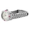 Image 4 : Rolex Ladies Stainless Steel Ruby And Diamond Bezel Date Watch