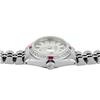 Image 5 : Rolex Ladies Stainless Steel Ruby And Diamond Bezel Date Watch