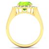 Image 4 : 14KT Yellow Gold 2.3ctw Peridot and Diamond Ring