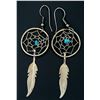 Image 1 : Native American Sterling Turquoise Earrings