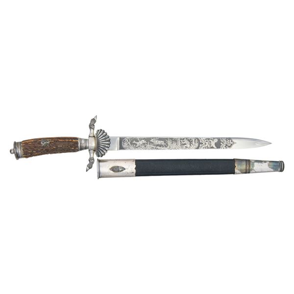 WWII GERMAN HUNTING ASSOCIATION DAGGER BY EICKHORN