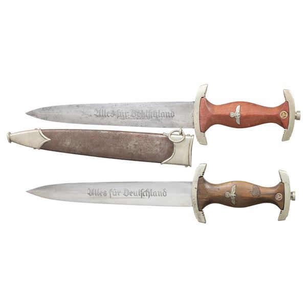 2 WWII GERMAN SA DAGGERS.