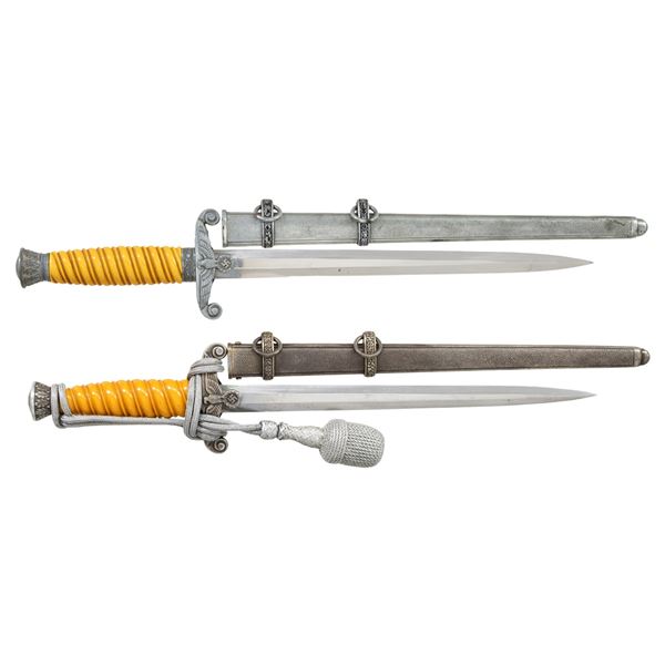 2 GERMAN WWII ARMY OFFICER DAGGERS.