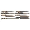 Image 1 : 5 GERMAN MAUSER K-98 BAYONETS AND A CUT DOWN