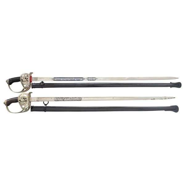 2 IMPERIAL GERMAN CAVALRY OFFICER'S SWORDS.