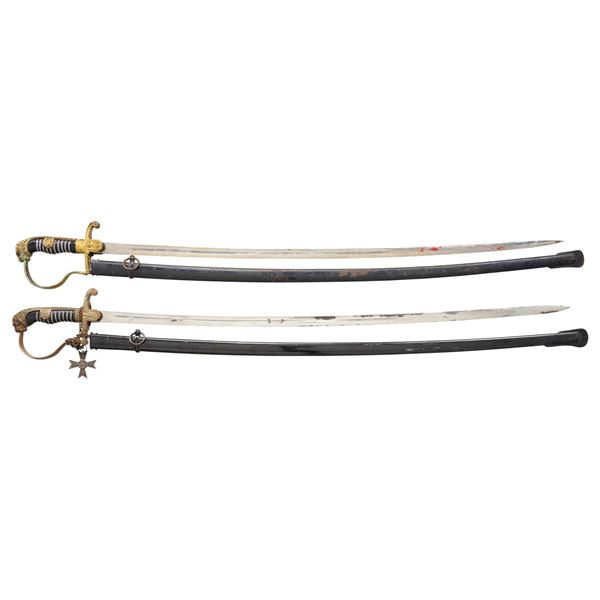 2 WWII GERMAN WEHRMACHT SWORDS.