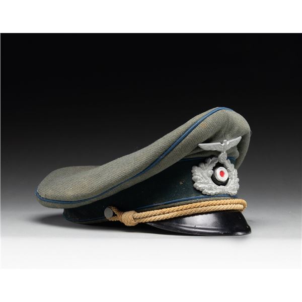 WWII GERMAN ARMY MEDICAL OFFICER'S VISOR CAP.