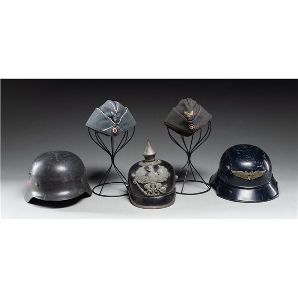 WWI & WWII GERMAN MILITARY HEADGEAR.