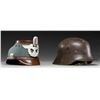 Image 1 : WWI GERMAN HELMET & WWII GERMAN POLICE SHAKO.