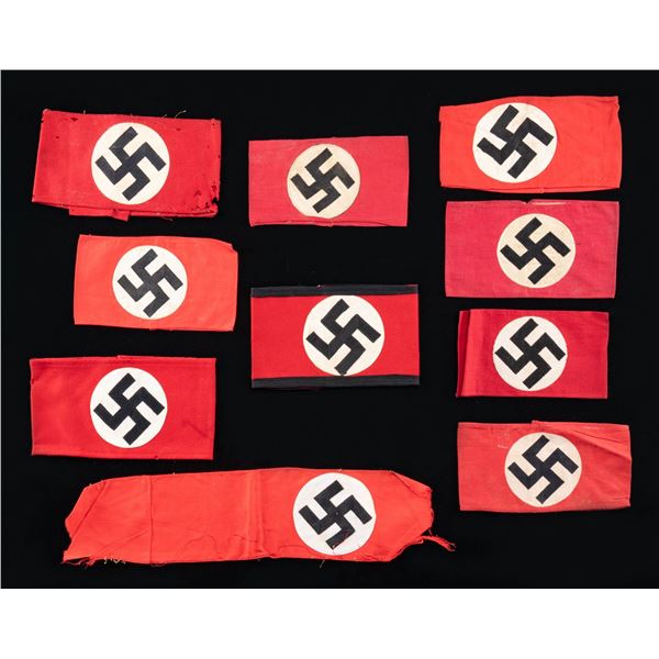 WWII GERMAN SS AND PARTY ARMBANDS