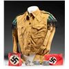 Image 2 : WWII GERMAN HJ UNIFORM, ARMBANDS, BADGE & MORE.