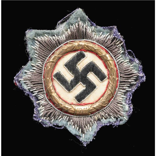 WWII GERMAN CLOTH GOLD GERMAN CROSS.