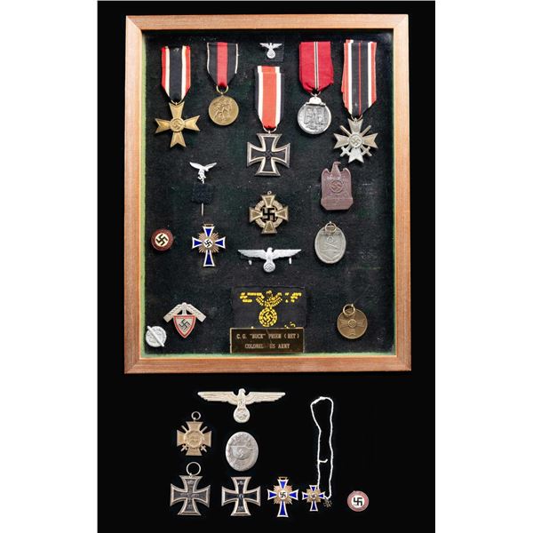 WWII GERMAN MEDALS AND PINS.