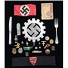 Image 1 : WWII GERMAN PINS, TINNIES, ARMBANDS, RING & MORE.