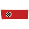 Image 1 : WWII GERMAN BANNER, FLAG, AN ARMBAND, AND A CAP