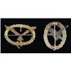 Image 2 : 2 WWII STYLE GERMAN LUFTWAFFE BADGES.
