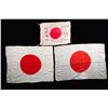 Image 1 : 3 WWII JAPANESE HINOMARU SILK FLAGS.