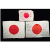 Image 2 : 3 WWII JAPANESE HINOMARU SILK FLAGS.