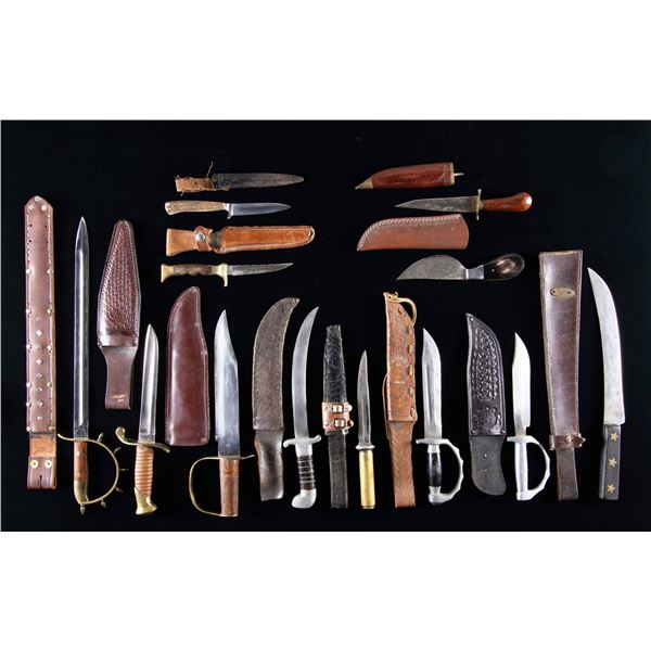 INTERESTING GROUPING OF 12 HAND AND THEATER MADE