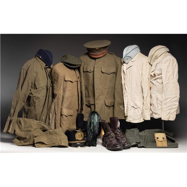 WWI AND WWII US UNIFORMS AND RELATED ITEMS.