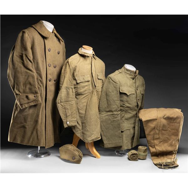 U.S. WWI ARMY UNIFORM & GREAT COAT.