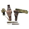 Image 1 : WWI US TRENCH KNIFE AND 2 M1911 HOLSTERS & BELTS.