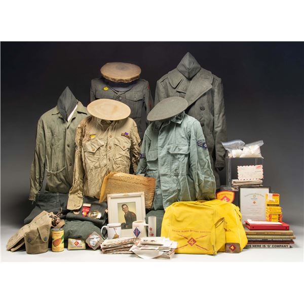 LARGE LOT OF WW2 USMC & NAVY ITEMS.