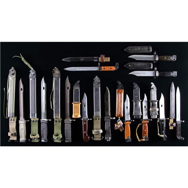 GROUPING OF 12 COLD WAR ERA BAYONETS.