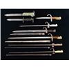 Image 2 : SIX FRENCH BAYONETS AND ONE TRENCH KNIFE.