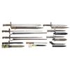 Image 1 : LOT OF NINE ASSORTED BAYONETS.