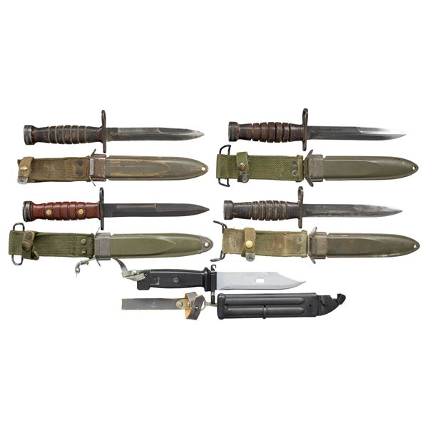 LOT OF 5 ASSORTED BAYONETS.