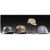 Image 1 : 2 GERMAN HELMETS, ITALIAN HELMET & JAPANESE CAP.