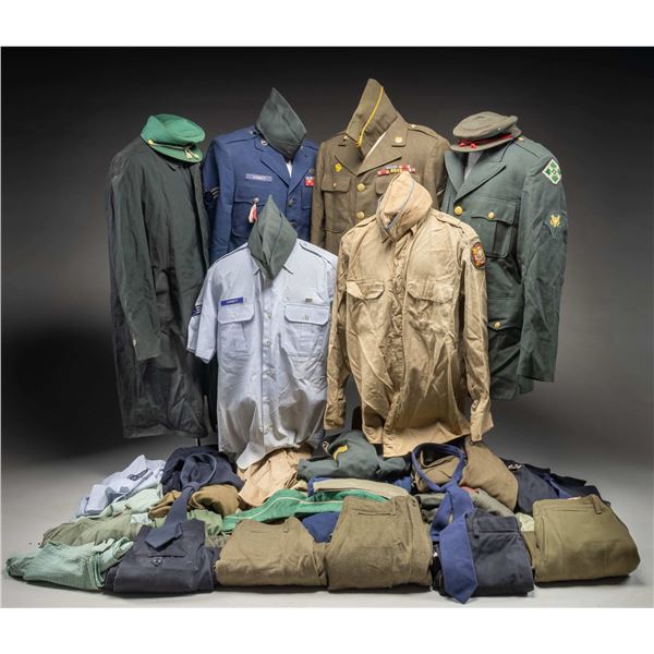 WWII USMC WOMAN'S UNIFORM LOT & OTHER US UNIFORMS