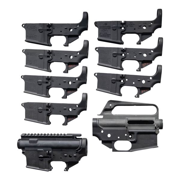 LOT OF 9 UNASSEMBLED AR-15 STYLE LOWER RECEIVERS.