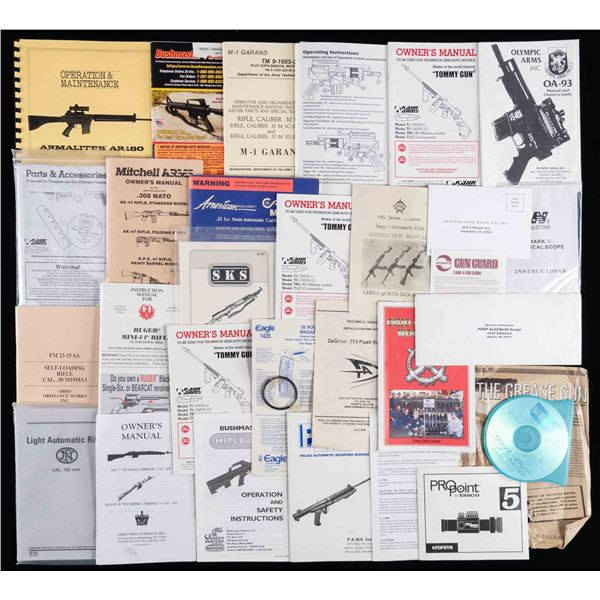 LOT OF ASSORTED FIREARMS MANUALS & CATALOGS.