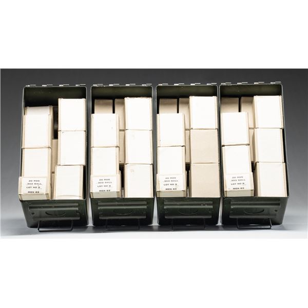 2,000 ROUNDS OF 303 BRITISH FMJ AMMO (4 CANS).