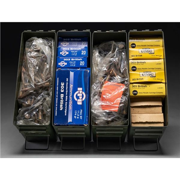 APPROX. 880 ROUNDS OF 303 BRITISH BALL AMMO.