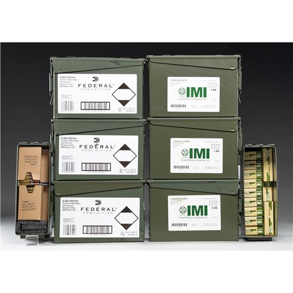 3,210 ROUNDS OF 5.56 NATO AMMO IN 8 CANS.